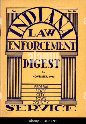 This issue of the Indiana Law Enforcement Digest from November 1940