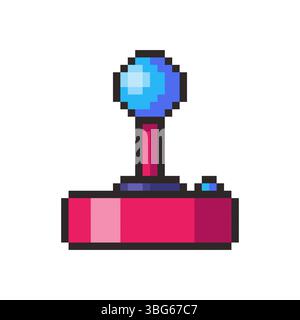 Pixel art Classic Arcade Joystick game asset design Stock Vector