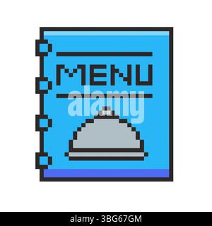 Pixel art Food Menu game asset design Stock Vector