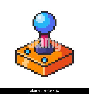 Pixel art Classic Arcade Joystick game asset design Stock Vector