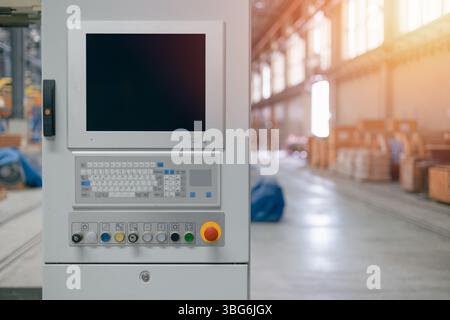 Industry PC, Panel PC or Box PC Industrial Mini Computer kiosk for control monitor system in plant Stock Photo