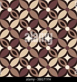Minimalist Geometric Mid Mod Seamless Pattern Stock Vector