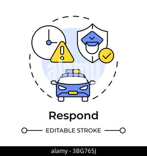 Respond multi color concept icon Stock Vector