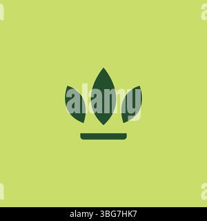 Leaf Crown Logo Vector Illustration Stock Vector