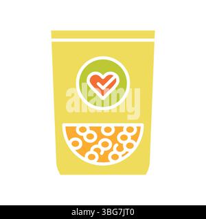 cholesterol free product color flat icon for digital and print projects.  Minimal clean icons for apps and websites. Modern simple icons for UI UX and Stock Vector