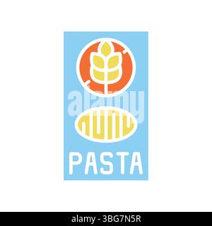 gluten free color flat icon for digital and print projects.  Minimal clean icons for apps and websites. Modern simple icons for UI UX and branding Stock Vector