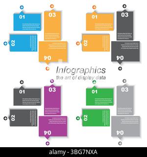 Collection infographic template for modern data visualization and ranking and statistics. Stock Vector