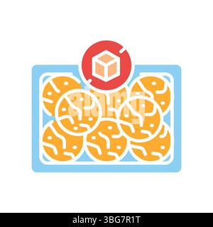 sugar free color flat icon for digital and print projects.  Minimal clean icons for apps and websites. Modern simple icons for UI UX and branding Stock Vector