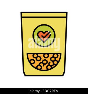 cholesterol free product color flat icon for digital and print projects.  Minimal clean icons for apps and websites. Modern simple icons for UI UX and Stock Vector