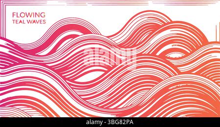 Vibrant gradient flowing waves design for modern posters and branding projects, perfect for eye catching backgrounds and creative designs showcasing Stock Vector