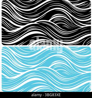 Abstract wavy lines create a modern, dynamic flow, perfect for eye-catching backgrounds and creative designs. Elegant, minimalist artistic texture. Stock Vector