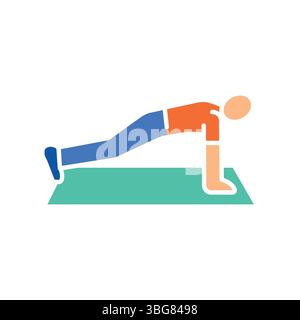 plank color flat icon for digital and print projects.  Minimal clean icons for apps and websites. Modern simple icons for UI UX and branding Stock Vector