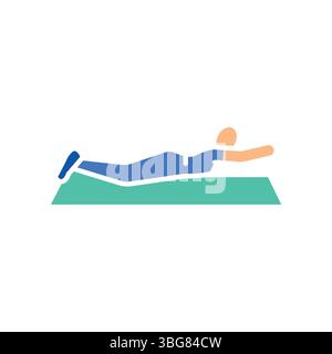 superman hold color flat icon for digital and print projects.  Minimal clean icons for apps and websites. Modern simple icons for UI UX and branding Stock Vector