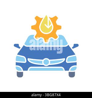 AI fuel optimization color flat icon for digital and print projects.  Minimal clean icons for apps and websites. Modern simple icons for UI UX and bra Stock Vector