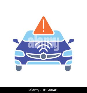 road hazard detection color flat icon for digital and print projects.  Minimal clean icons for apps and websites. Modern simple icons for UI UX and br Stock Vector