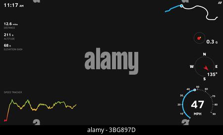 Action camera pro overlay on black Stock Vector