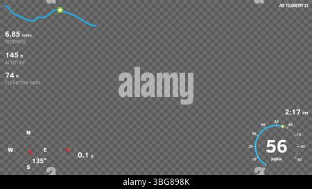 Action camera car overlay Stock Vector