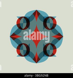 Abstract geometric design. Applicable for banners, placards, posters, flyers. Vector illustration made of various overlapping elements. Stock Vector