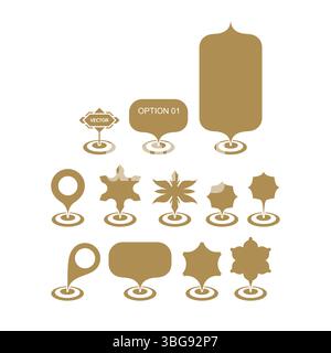 Collection of different graphic elements for design. Vector illustration. Stock Vector