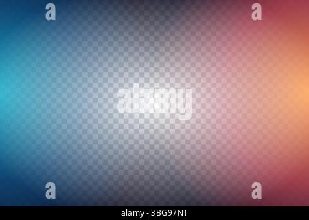 Colorful gradient transparent overlays with vintage film filter, old photo texture, soft light transitions and retro style for background. Stock Vector