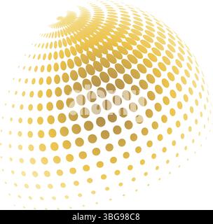 Contemporary set of halftone rounded 3d figures. Stock Vector