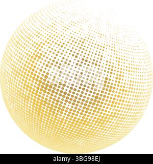 Contemporary set of halftone rounded 3d figures. Stock Vector