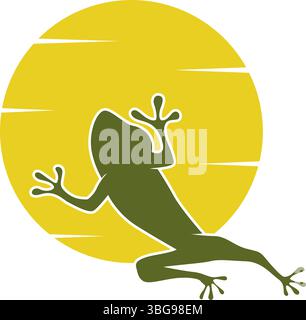 Frog logo icon design template Stock Vector