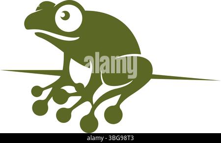 Frog logo icon design template Stock Vector