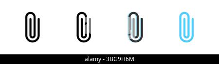 Icon set for attachment. Perfect for email, messaging, or file sharing. Stock Vector