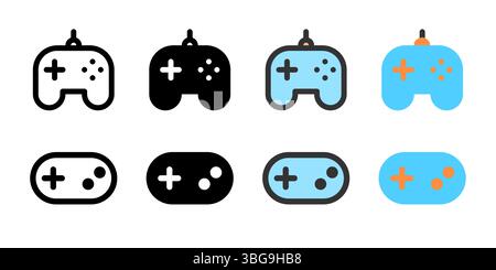 Icon set for game. Great for gaming apps or entertainment interfaces. Stock Vector