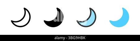 Icon set for quiet time. Great for apps, notifications, or focus tools. Stock Vector