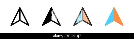 Icon set for send. Perfect for messaging apps or file transfer interfaces. Stock Vector