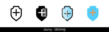 Icon set for security. Ideal for apps, privacy tools, or protection UI. Stock Vector