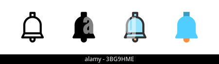 Icon set for notifications. Ideal for apps, alerts, or dashboards. Stock Vector