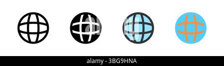 Icon set for website. Ideal for browsers, apps, or online interfaces. Stock Vector