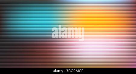 Texture featuring vibrant gradient shades with bright, smooth, fluted vertical lines. Bold and dynamic futuristic neon design seamlessly blending Stock Vector