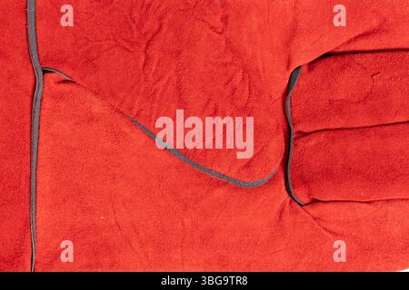 Close up of red fabric texture background with copy space for text or image Stock Photo