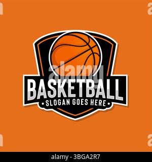 Basketball logo design template, basketball team emblem Stock Vector