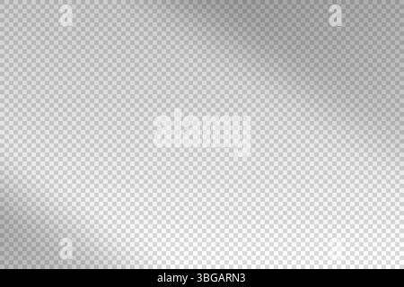 Shadow blinds. Sun light from window. Overlay effect. Shade jalousie transparent. Isolated background. Windows blind. Reflection shadows on wall Stock Vector