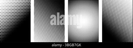 vertical halftone banner templates. Vector illustration Stock Vector