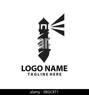lighthouse drill logo design vector Stock Vector