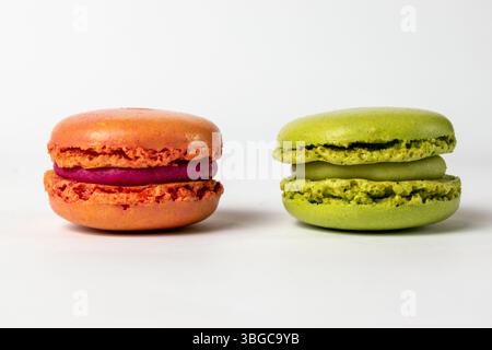 Macaroons and white background Stock Photo