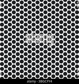 Metal micro mesh seamless pattern. Iron plate with round holes. Perforated metal texture. Dotted seamless pattern. Peg board sheet. Speaker screen Stock Vector