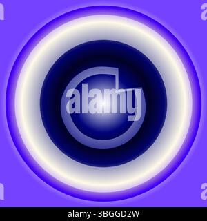 Futuristic Blue & White Ring Logo - Modern Tech & Abstract Design Stock Vector