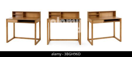 desk different angle isolated on white background . Stock Photo