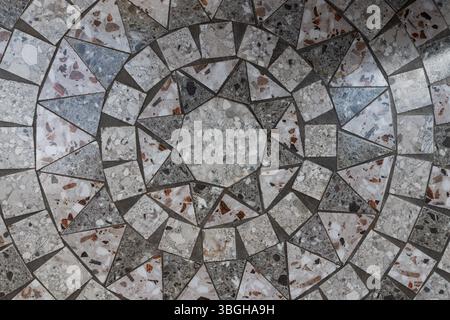 Mosaic Stone Tile Table Top Pattern Background Stock Photo