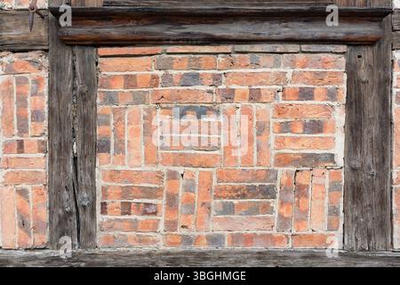 Bricks on a half-timbered house as background Stock Photo