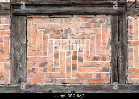 Bricks on a half-timbered house as background Stock Photo