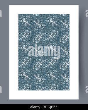An Elegant Abstract Pattern designed in Stunningly Beautiful Blue Tones and Shades Stock Vector
