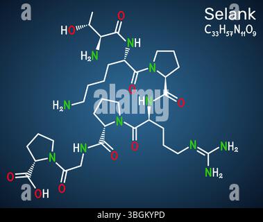 Selank Selank molecule. Synthetic heptapeptide with anxiolytic and ...